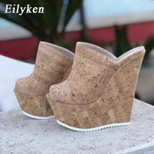 Eilyken-sandálias de salto alto femininas, plataforma, sandálias de lazer, cunha, salto alto, moda feminina, sapatos 2024 - compre barato