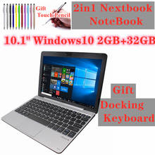 Tableta PC con sistema operativo Windows 10, 32 bits, 10,1 pulgadas, 2 en 1, Z3735F, cuatro núcleos, 1280x800 IPS, ultrafina, 2GB + 32GB, Wifi, con Pin Dock con teclado 2024 - compra barato