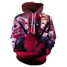 2020 New 3D Print Marvel Superhero Deadpool 2 Hoodie Men Women Casual Hoodies Streetwear Hooded Sweatshirt Fashion Funny Clothes 2024 - buy cheap