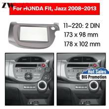 Автомобильный dvd-плеер рамка для 2008-2013 Honda Fit 2DIN RHD серый Авто радио мультимедиа NAVI fascia 2024 - купить недорого