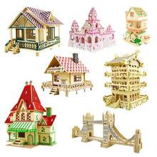 Wooden Doll House Puzzle Model Building Kit 3D Constructor Designer DIY Miniature Dollhouse Simulation House Model Toy for Kids 2024 - buy cheap