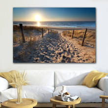 GoldLife Seascape Wall Painting on Canvas Landscape Canvas Painting Sea View HD Picture Beach Print Painting Bed Room Decor 2024 - buy cheap