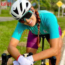 Kafit-novo macacão de ciclismo profissional, manga curta, roupa de ciclismo, uma peça, calções, macacão, triatlo 2024 - compre barato