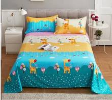 Hot Sale Cartoon Cute Bed Sheet Sanding Soft Flat Bed Sheet King Queen Bedsheet No Pillowcase 2024 - buy cheap