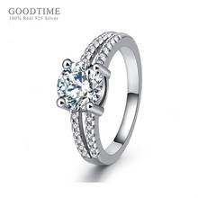 Moda novo anel 925 prata esterlina feminino anel de luxo quadrado zircônia strass jóias anel de casamento para a festa da menina decoração 2024 - compre barato