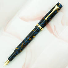Jinhao Resin Acrylic Blue Fountain Pen Beautiful Ink Pen with Converter EF/F/Bent Nib Business Office School Writing Gift Pen 2024 - buy cheap
