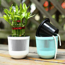 Hollow Stripe Hydroponic Flower Pot Self-absorbent Plastic Resin PP Water Storage Flower Pot Green Dill Flower Pot 2024 - buy cheap