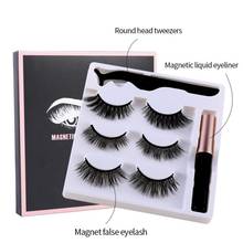 3Pairs Magnetic Eyelashes Set Magnetic Liquid Eyeliner with Magnetic Lashes & Tweezer Waterproof Natural Lasting Extension TSLM1 2024 - buy cheap