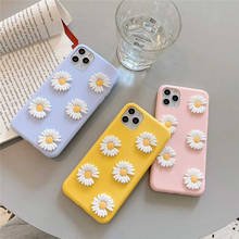 3D Daisies Flower Cover Phone Case For iPhone 11 Pro MAX XS X XR MAX 6 6S 7 8 Plus Soft Candy Color Silicone Back Protect Capa 2024 - buy cheap