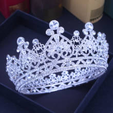 Corona de Tiara de novia Queen King para mujer, tocado barroco Vintage, Tiaras y coronas para boda y graduación, accesorios de joyería para el cabello 2024 - compra barato