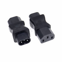 Iec320 c13 para iec c8, fêmea do iec 3pin ao conversor masculino do adaptador de alimentação 2pin, macho c8 ao adaptador fêmea c13 da c.a. 2024 - compre barato