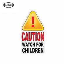 HotMeiNi 13cm x 7.4cm for Caution Watch for Children Concession Restaurant Car Stickers Vinyl Sunscreen RV VAN JDM Accessories 2024 - buy cheap
