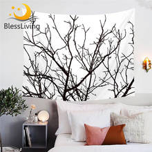 Blessliving árvore ramo tapeçaria parede tapeçaria 3d impressão decorativa tapete de parede planta erva daninha cobertor de parede 150x200 natureza tapisserie 2024 - compre barato