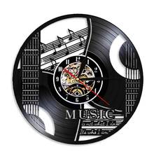 Music It's Not What I Do It's Who I Am Musical Quote Vintage Vinyl Record Wall Clock Rock n Roll Home Decor Guitar Wall Watch 2024 - buy cheap