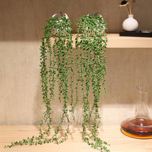 1pc simulação planta flores falsas plantas verdes vasos de parede pendurado decoração plástico suculentas contas amante lágrimas plantas 2024 - compre barato