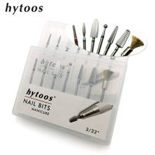 HYTOOS 7Pcs/set Carbide Diamond Nail Drill Bit Set 3/32" Milling Cutter For Manicure Rotary Burr Cuticle Bits Drill Accessories 2024 - купить недорого