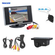 SMALUCK 3 in 1 3.5" Rearview HD Car Monitor + Rear View Backup Car Camera Video Radar Sensor Parking Assistance System 2024 - buy cheap