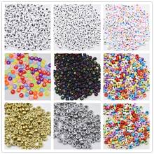 Letter Acrylic Beads Alphabet color Beads Puzzles necklace craft DIY Loom Bands Bracelets jewelry for kids Children toys 100 pcs 2024 - buy cheap