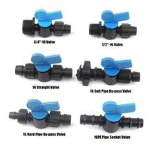 2pcs 16mm PE Pipe Connectors Mini Ball Valve Irrigation Drip Hose Nut Lock Connector Joints Hi-Quality Tube Pipe Water Switch 2024 - buy cheap