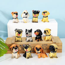Figuras de resina de perro para decoración del hogar, 12 tipos, perro de simulación, sala de estar, escritorio, accesorios de animales 2024 - compra barato