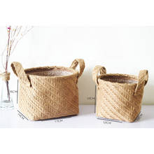 Hot Jute Woven Storage Basket Hemp Rope Pot Dirty Clothes Laundry Basket Large Capacity Portable Design Convenient Household 2024 - buy cheap