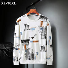 Camisa masculina folgada de manga longa, tamanho grande, camisa preta e branca, primavera e outono, 8xl, 9xl, 10xl 2024 - compre barato