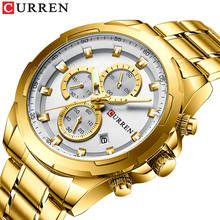Curren-relógio de quartzo masculino, à prova d'água, com cronógrafo, marca de luxo 2024 - compre barato
