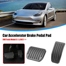 Cubierta de Pedal de acelerador, accesorios de coche, almohadilla de Pedal de freno para Tesla modelo 3 Y 2021, accesorios 2024 - compra barato