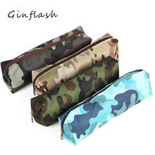 Ginflash 1pc camuflagem militar meninos escola lápis caso caneta saco papelaria sacos de lápis material escolar saco de papelaria 2024 - compre barato