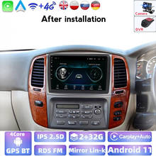 Radio Multimedia con GPS para coche, Radio con reproductor, 2GB + 32GB, navegador, No 2DIN, Dvd, para Toyota Land Cruiser LC 100, 2002, 2003, 2004, 2005, 2007 2024 - compra barato