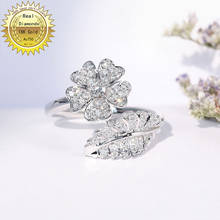 Anel de diamante branco ouro 18k, noivado e casamento, joias em diamante legítimo, certificação 07 2024 - compre barato