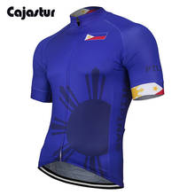 Camisa de ciclismo filipina, roupa azul de equipe para ciclismo, manga curta, roupa de ciclismo mtb maillot cajafixr 2024 - compre barato