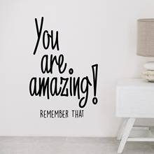 Free Shipping You Are Amazing Wall Decal Art Vinyl Stickers Decor Living Room Bedroom Removable Art Decor Wallpaper 2024 - buy cheap