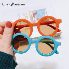 Óculos de sol redondo vintage, óculos de sol da moda para crianças, para meninos e meninas, de plástico, uv400 2024 - compre barato