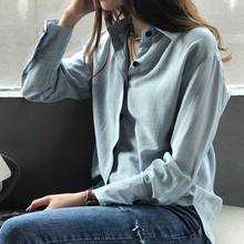 Blusa feminina manga comprida folgada, camiseta feminina social primavera outono 2024 - compre barato