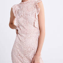 Розовое Кружевное элегантное женское платье с вырезами, облегающие вечерние платья для выпускного вечера, летнее повседневное длинное платье 2020 2024 - купить недорого
