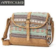 Annmouler-Bolso de hombro con diseño de marca para mujer, bolsa de tela, estilo bohemio, bandolera pequeña 2024 - compra barato