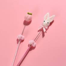 Cat Teaser Wand Creative Bell Cute Rabbit Peach Shape Cat Wand Toy Cat Interactive Toy Cat Funny Favor Toy Training Toys 2024 - buy cheap