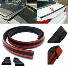 1.5M Black PU Car Rear Roof Tail Trunk Spoiler Wing Lip Trim Kit Car Styling DIY Trunk Spoiler Strip Universal 2024 - buy cheap