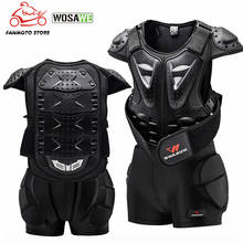 Wosawe-jaqueta para motociclista, protetor para o corpo, peito, ombro, costas, equipamento de proteção, armadura, motocross, crianças, nova 2024 - compre barato