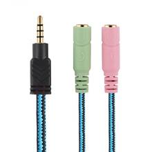 Cable divisor Y de 3,5 Mm, 1 macho a 2 cables de Audio hembra Dual para auriculares, MP3, MP4, adaptador de enchufe ESTÉREO 2024 - compra barato
