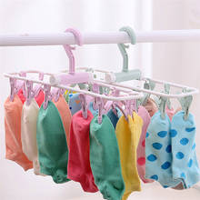 1pc rack de secagem de roupas 12 clipe dobrável rack de secagem roupa interior meias clipe multi-funcional rack de roupas j22 #40 2024 - compre barato