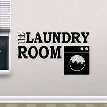 The Laundry Room Sign Wall Decals Washing Machine Design Logo Vinyl Wall Window Sticker Laundry Shop Décor Vinyl Art AZ911 2024 - buy cheap