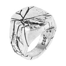 Retro Vintage Silver Men's Novelty Broken Crack Signet Ring Cool Fashion Jewelry  2024 - buy cheap