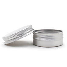 10/15/25ml Cosmetics Container Aluminum Candle Jar Empty Tin Metal Silver with Lids Lip Balm Pot Screw Cream Box Container 2 2024 - buy cheap