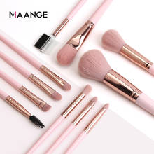 MAANGE 11 Pcs Makeup Brushes Set with Bag Foundation Powder Blush Eyeshadow Concealer Eye Make Up Brush With Case Cosmetic Tools 2024 - buy cheap