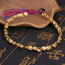 Tibtan Ox Horn Bone Beads Bracelet Copper Bead Lucky Rope Bracelet For Women Men Lama HandBraided Cotton Thread Tassel  Bracelet 2024 - buy cheap
