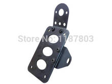 Soporte de placa de matrícula de montaje lateral Horizontal y Vertical, negro, para Harley, Bobber, Chopper, Custom, Honda VTX, VT, Shadow, VLX, CB, Suzuki 2024 - compra barato