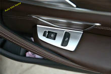 Матовый подлокотник Lapetus для межкомнатной двери, кнопки для стекла, панель управления, обшивка, подходит для BMW 5 серии G30 530I 2017 - 2021 2024 - купить недорого
