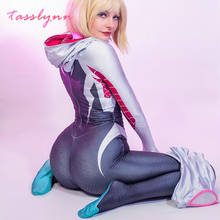 Anime Cosplay The Amazing Spider Costume Sexy Gwen Stacy Cosplay Halloween Costumes for Women Superhero Spider Girls Tights Suit 2024 - buy cheap